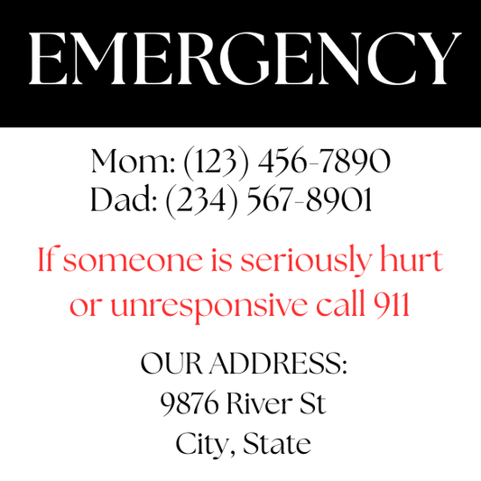 In Case of Emergency Magnets